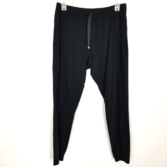 Fabletics Women Athletic Pull On Pants Sz XL Black Lightweight Drawstring - Picture 1 of 8